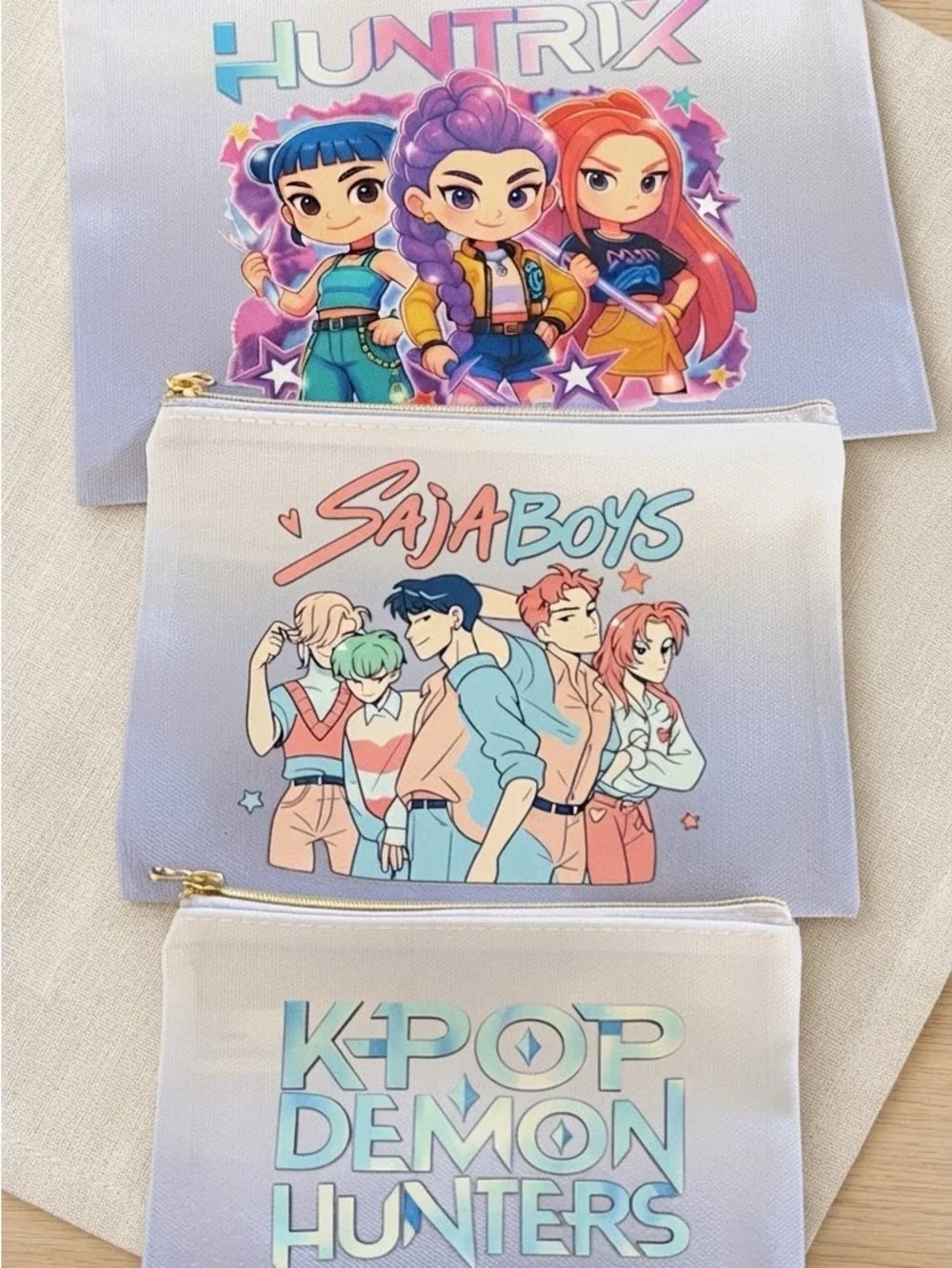 K-Pop Demon Hunters 3pc Pouch Set